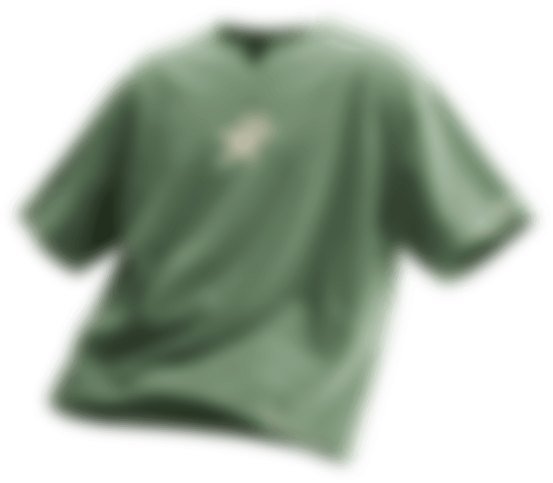 Aperçu flouté du t-shirt vert du prochain drop Nous